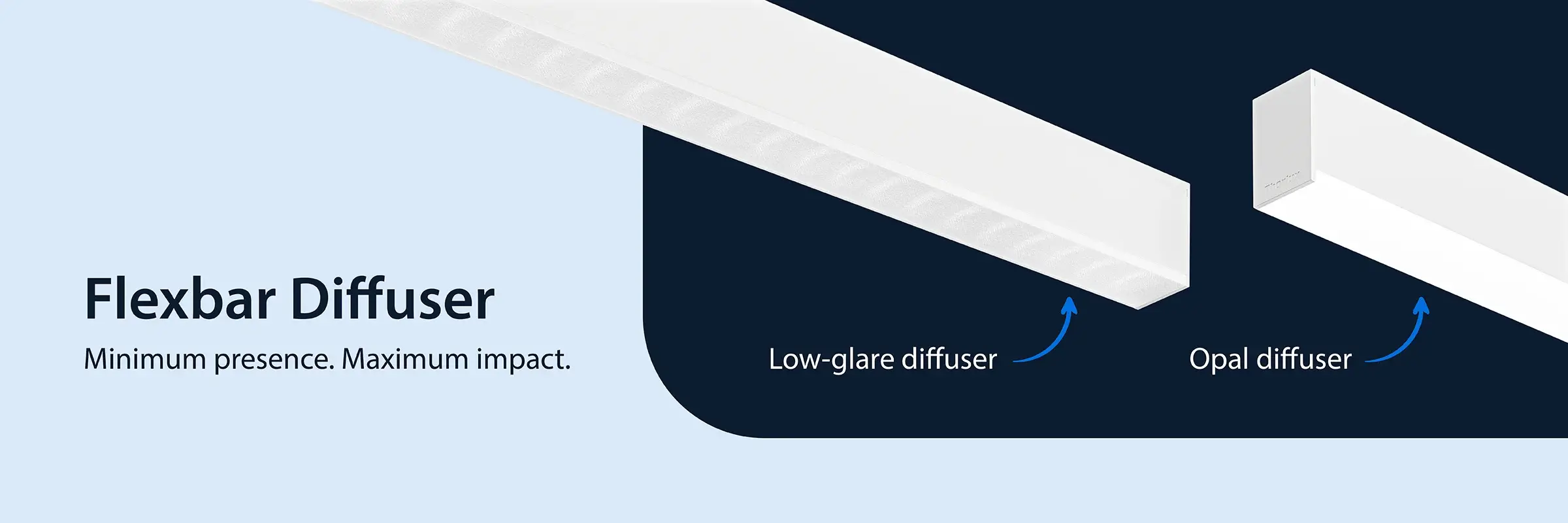 Flexbar Diffuser – Minimal linear luminaire creates maximum impact