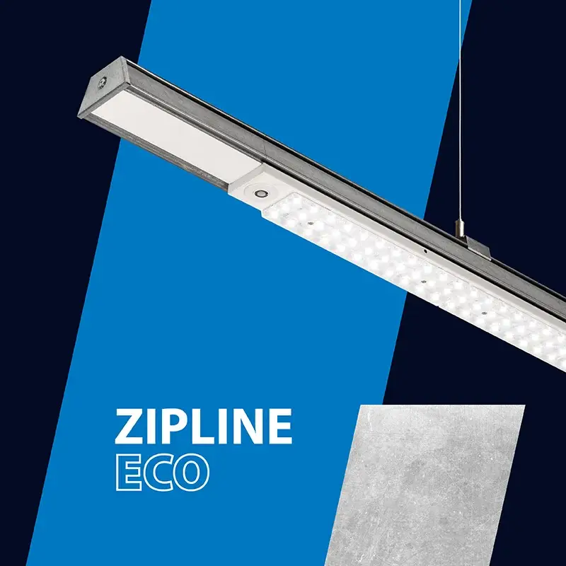 Zipline Eco - Flexible trunking and lighting system for industry