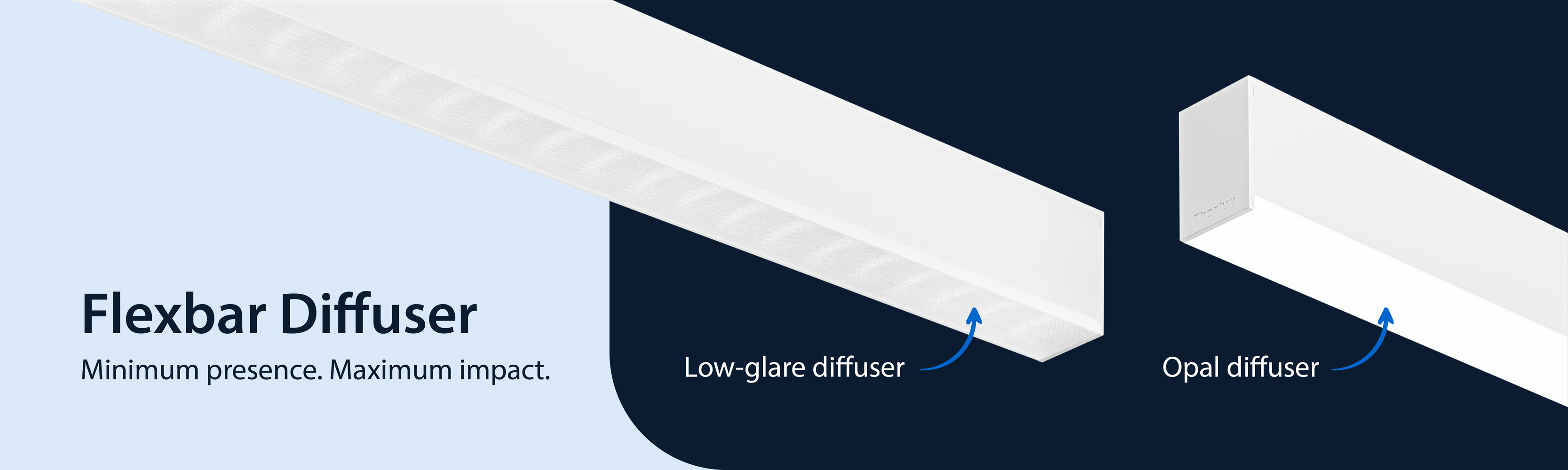 Flexbar Diffuser – Minimal linear luminaire creates maximum impact